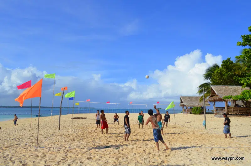 Locals playing volleyball in dako Island